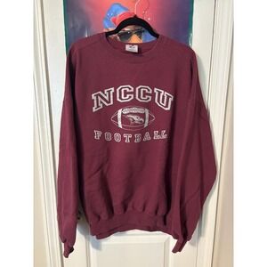 Z Class NCCU Football Men's Maroon Cotton I'M WITH G. Crew Neck Sweatshirt 3X